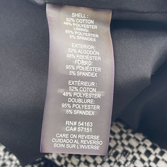 NWT KARL LAGERFELD Skirt Womens Size 16 Black White Tweed A-Line Mini Flat Front - Picture 4 of 16